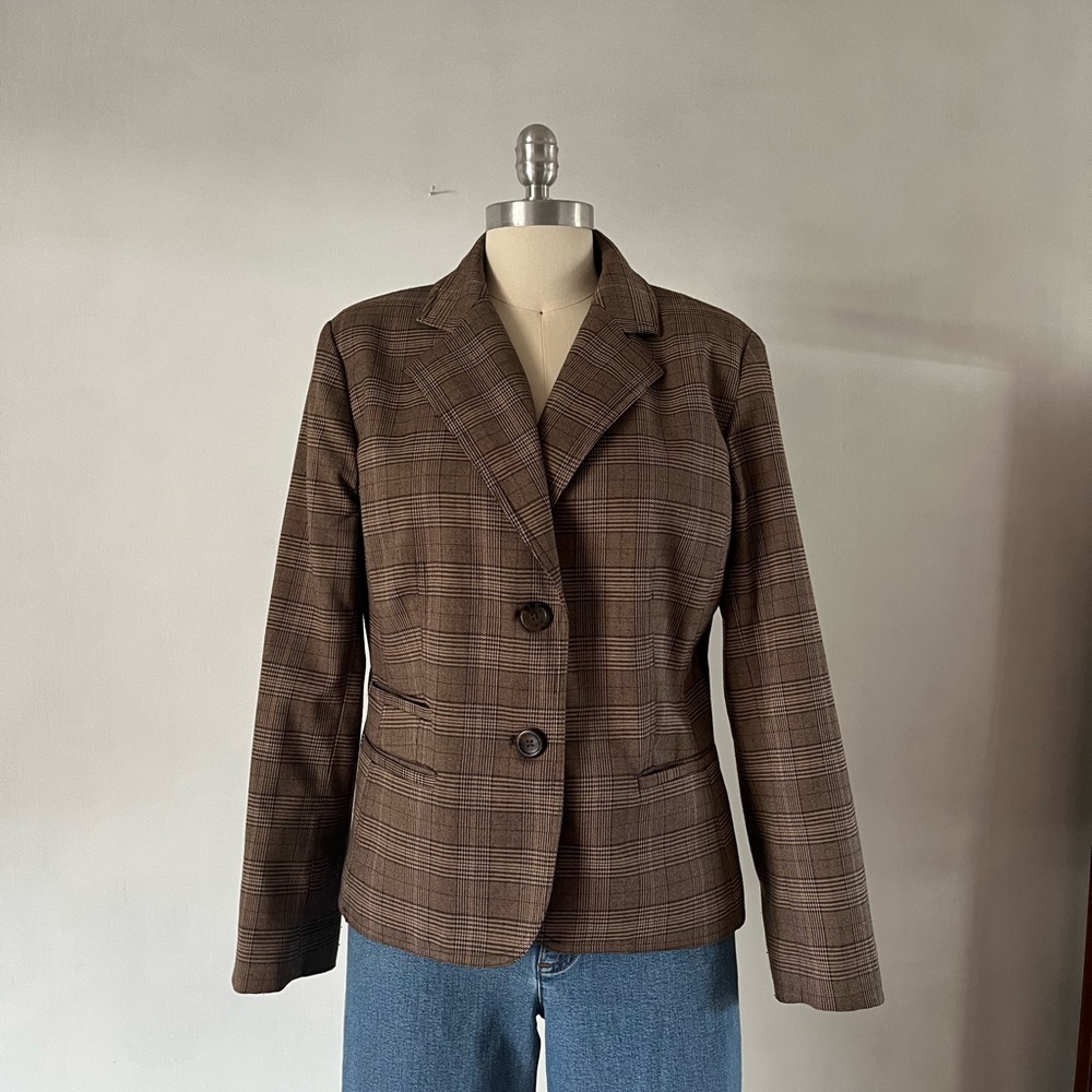 Brown Plaid Blazer